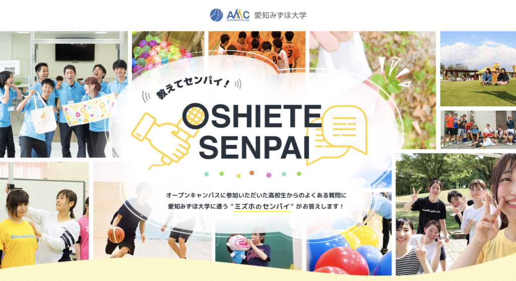 愛知みずほ大学（受験生特設サイト）　様