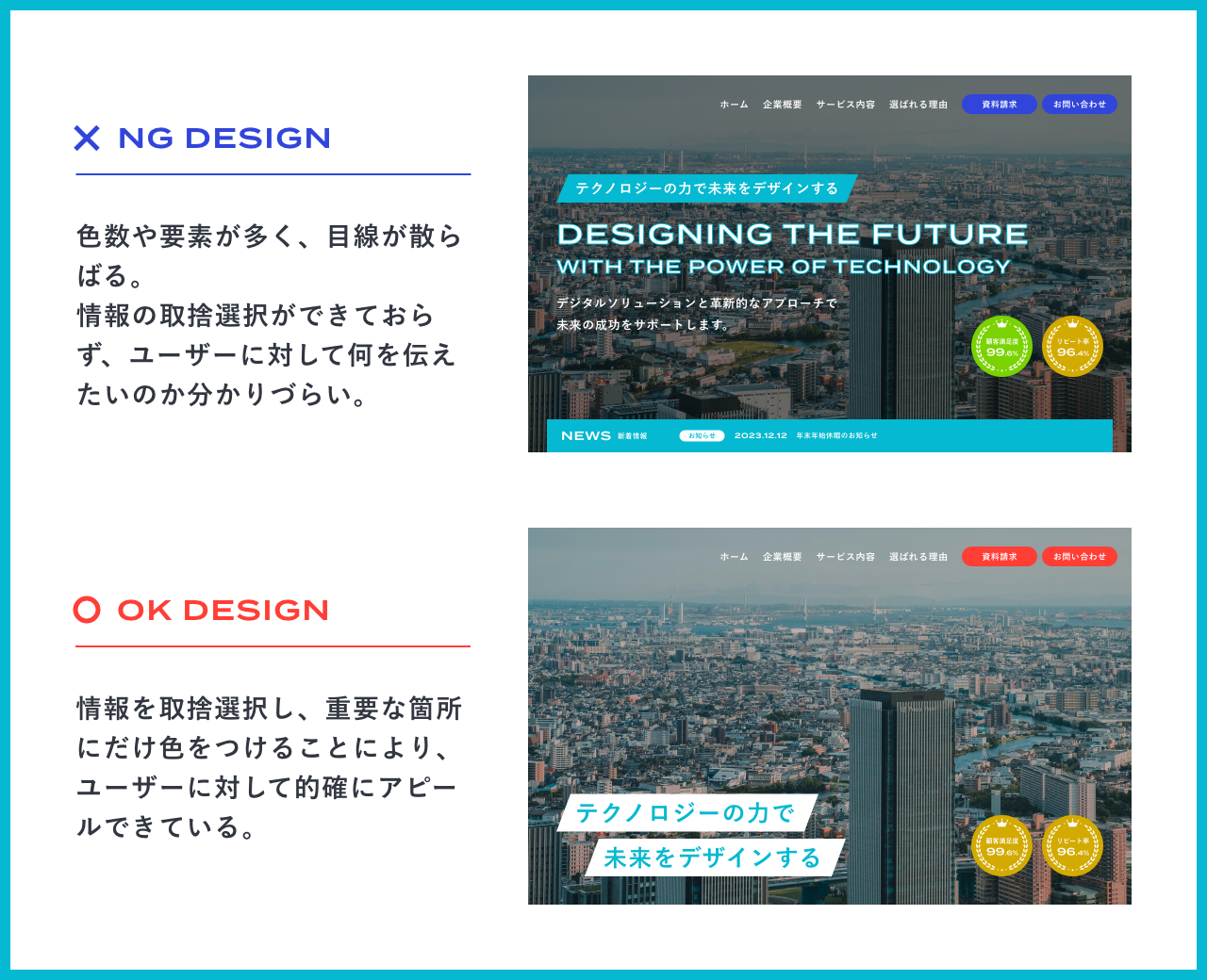 WEBデザインにおける引き算