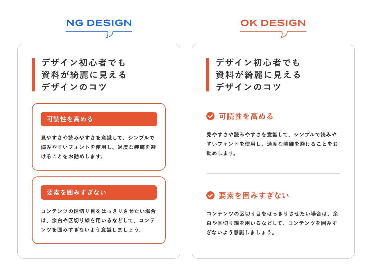 要素を囲みすぎない